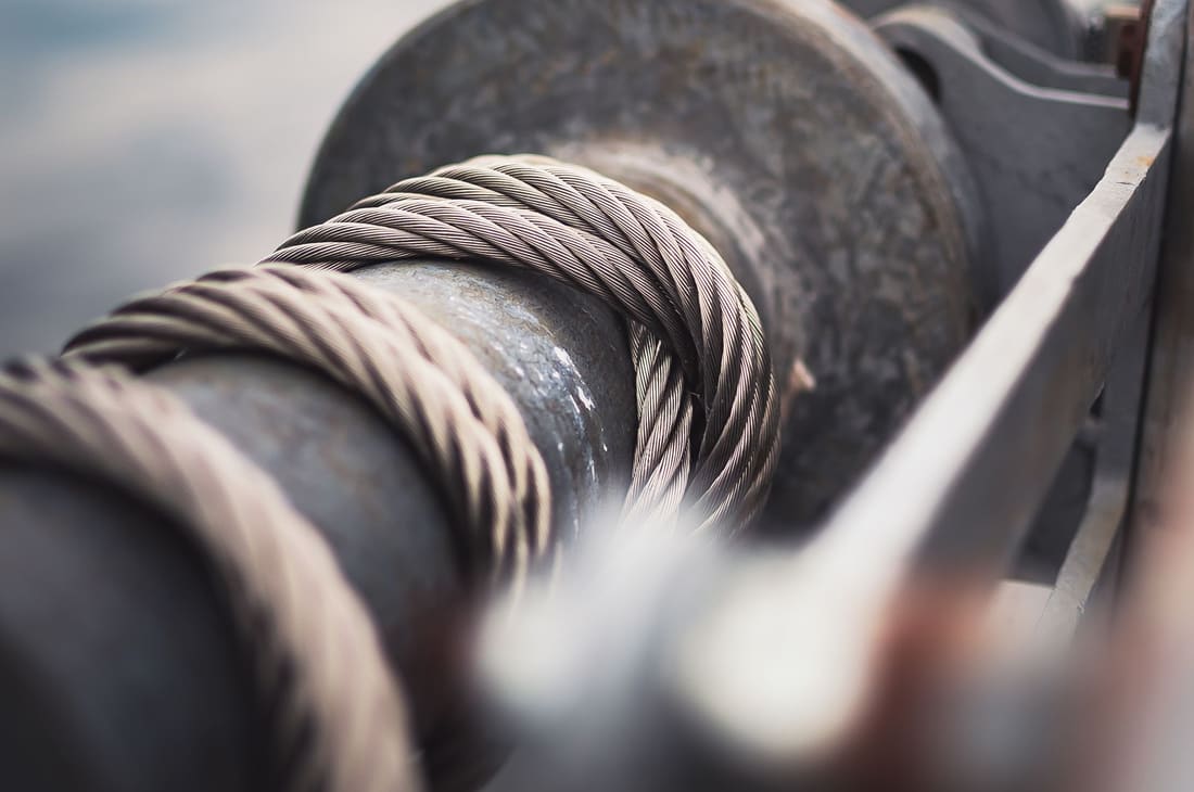 Stranded conductor detail at a cable termination